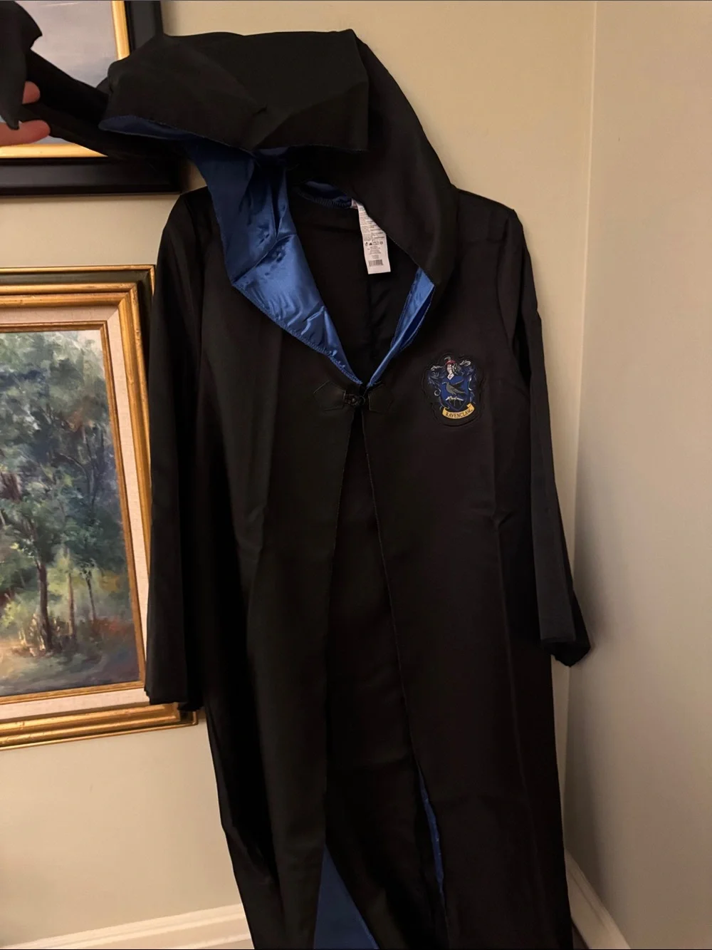 Wizarding World Harry Potter Kids XL 14 16 Black Hooded Wizard Cape RAVENCLAW